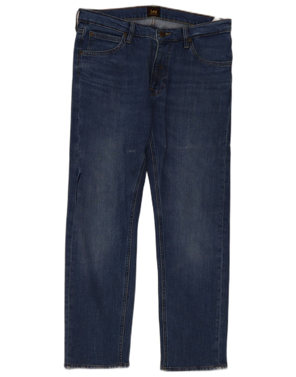 Lee Womens Daren Zip Fly Straight Jeans W32 L30 Blue Cotton