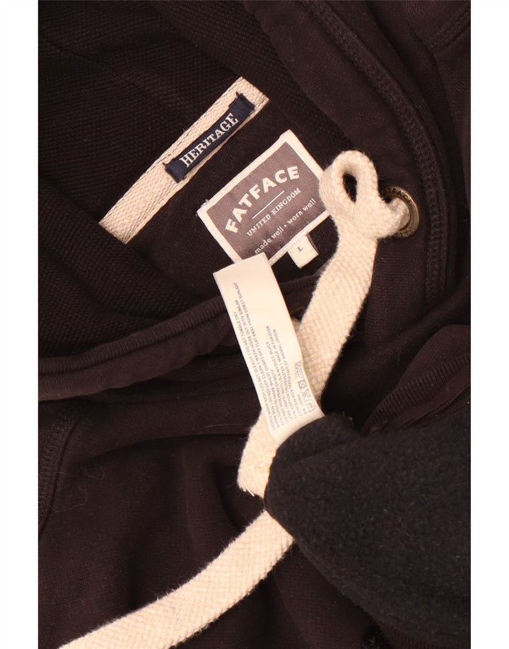 Fat Face Mens Heritage Graphic Hoodie Jumper μεγάλο μαύρο βαμβακερό