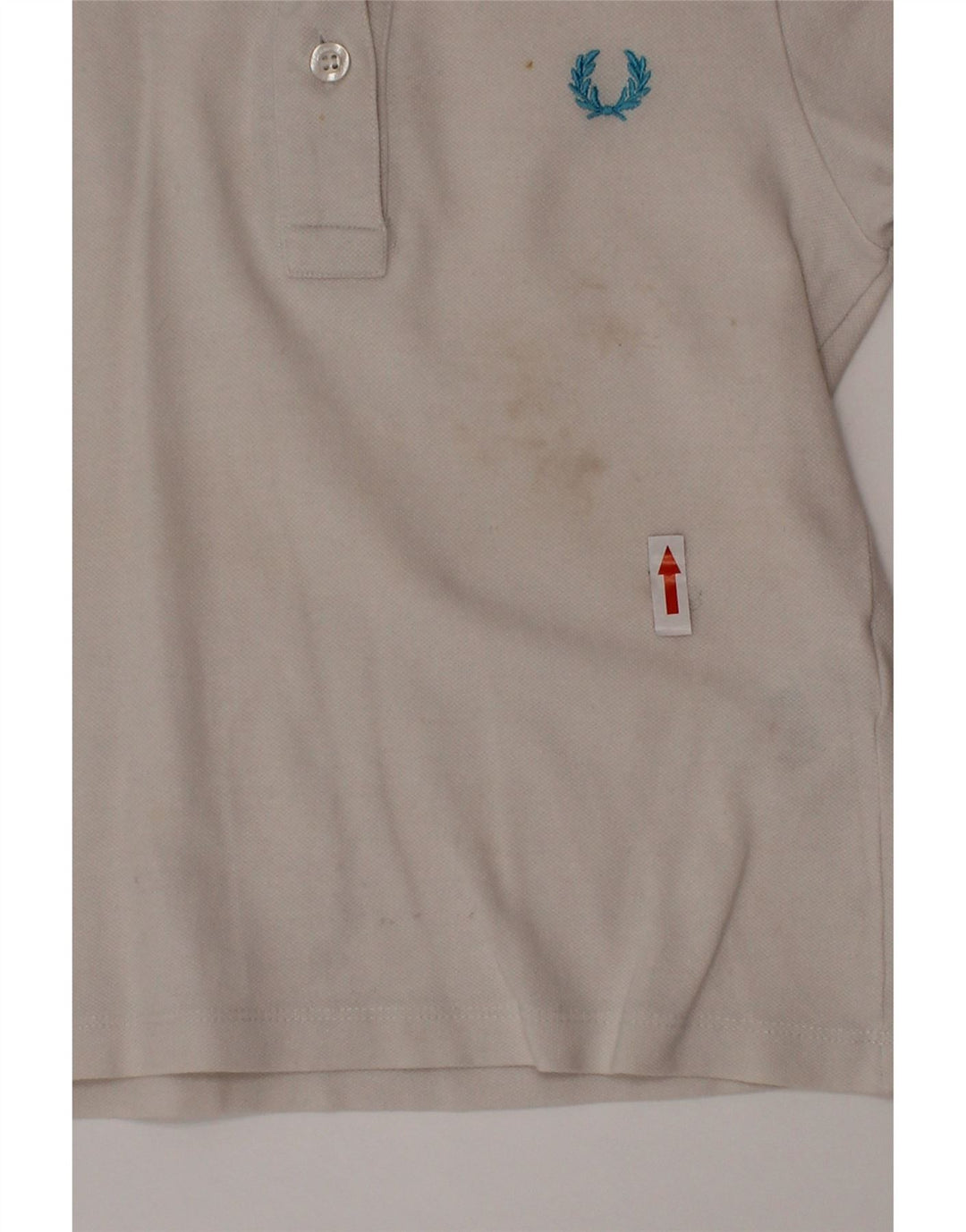 Fred Perry Boys Polo πουκάμισο 3-4 ετών από λευκό βαμβακερό