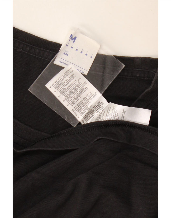 Ανδρικό γραφικό T-Shirt REEBOK Top Μεσαίο μαύρο βαμβακερό