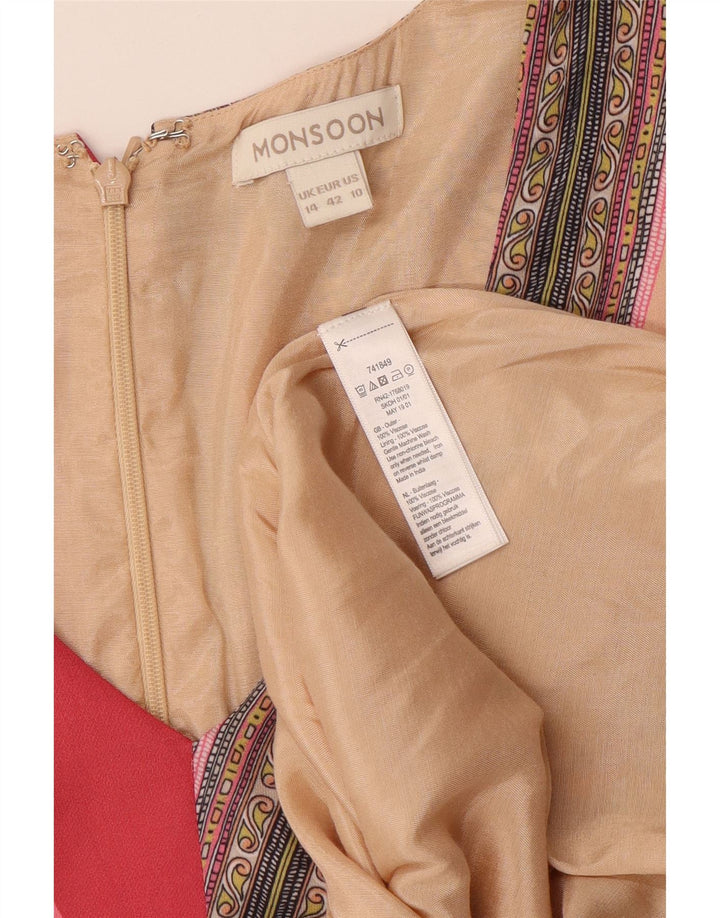 Γυναικείο ασύμμετρο φόρεμα MONSOON UK 14 Μεγάλο πολύχρωμο συνονθύλευμα