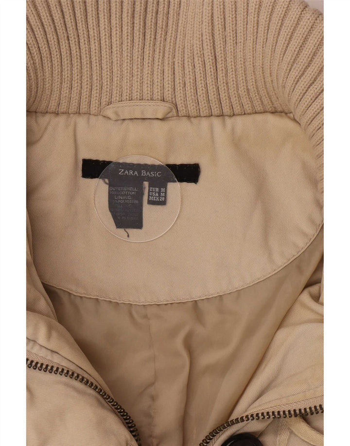 Zara Γυναικείο μπουφάν UK 12 Medium Beige Cotton Classic