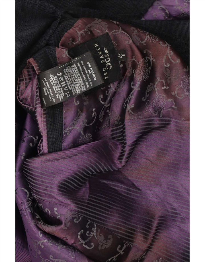 Ted Baker Ανδρικό σακάκι σακάκι με 1 κουμπί UK 38 μεσαίο μαύρο μαλλί