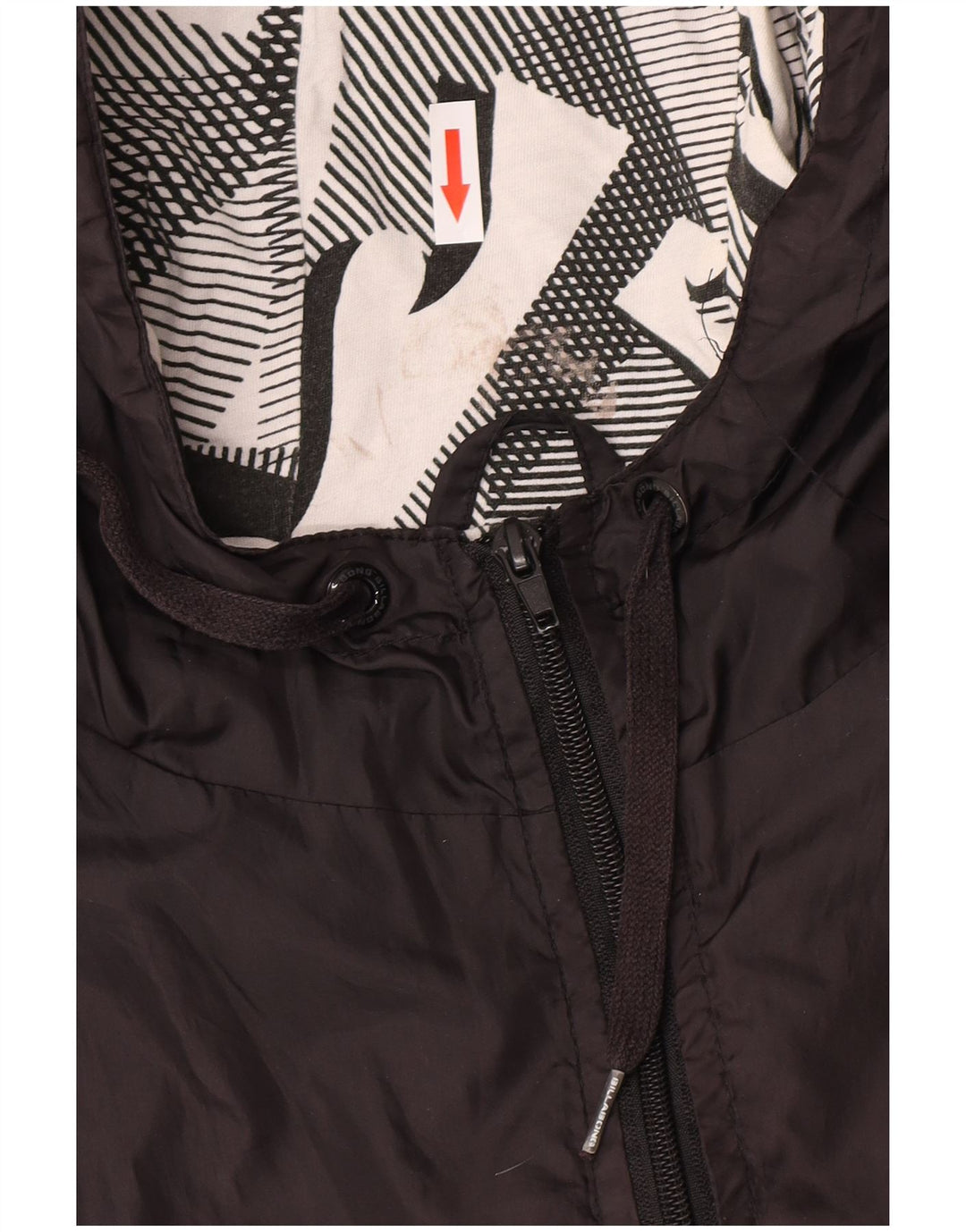 Ανδρικό μπουφάν με κουκούλα Billabong UK 40 μεγάλο μαύρο πολυεστέρα