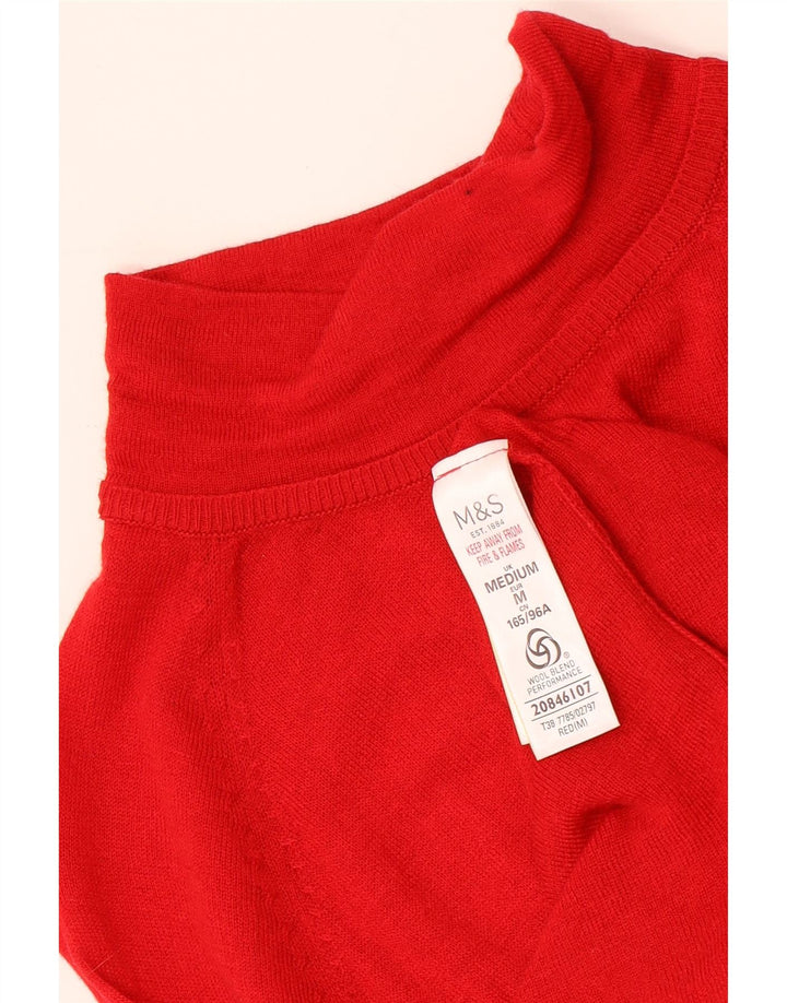MARKS & SPENCER Γυναικείο πουλόβερ με λαιμό χελώνα UK 12 Μεσαίο κόκκινο