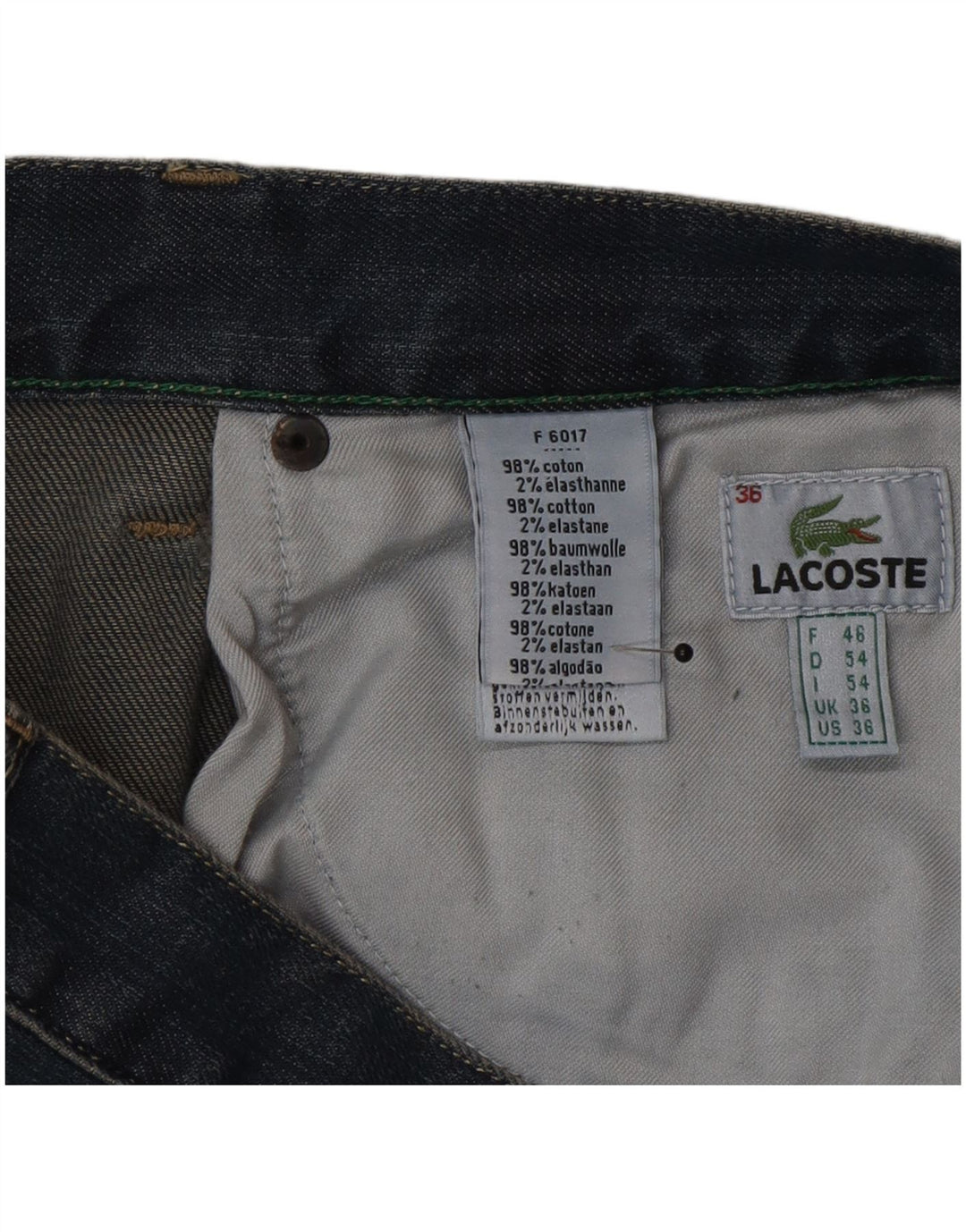 Ανδρικό τζιν Lacoste ίσιο W36 L34 Μπλε βαμβακερό