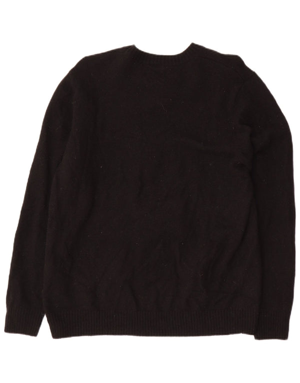 Γυναικείο πουλόβερ LEVI'S Standard Fit Crew Neck Jumper UK 18 XL Μαύρο μάλλινο