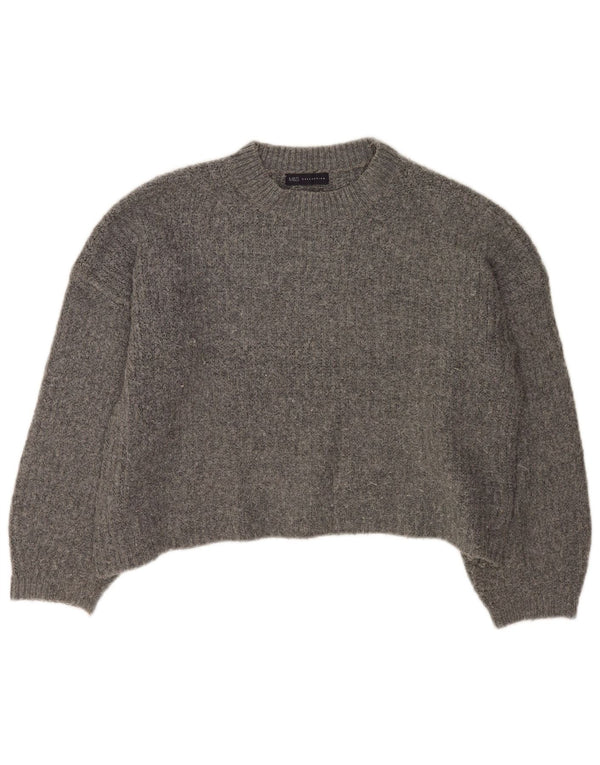 Marks & Spencer Γυναικείο πουλόβερ μεγάλου μεγέθους Crew Neck Jumper UK 16 Large Grey
