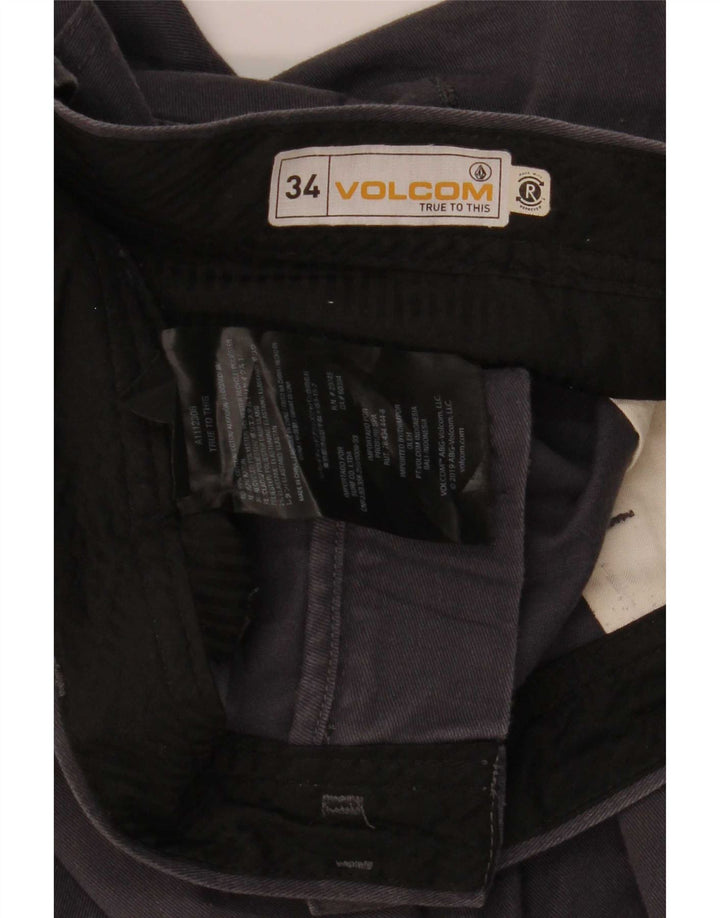 Ανδρικό ίσιο παντελόνι Chino Volcom W34 L32 Γκρι βαμβακερό