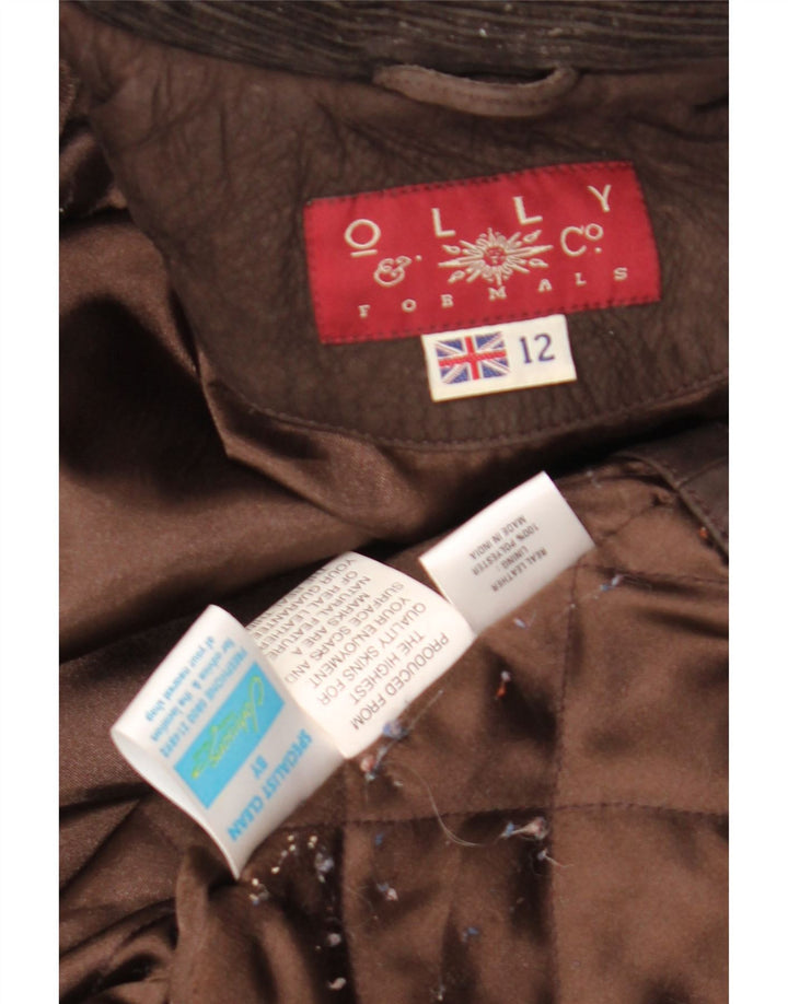 Olly & Co Γυναικείο Δερμάτινο Μπουφάν UK 12 Μεσαίο Καφέ