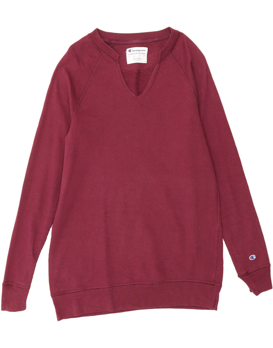 CHAMPION Womens Sweatshirt Jumper UK 6 XS Burgundy Polyester Vintage Champion and Second-Hand Champion from Messina Hembry 