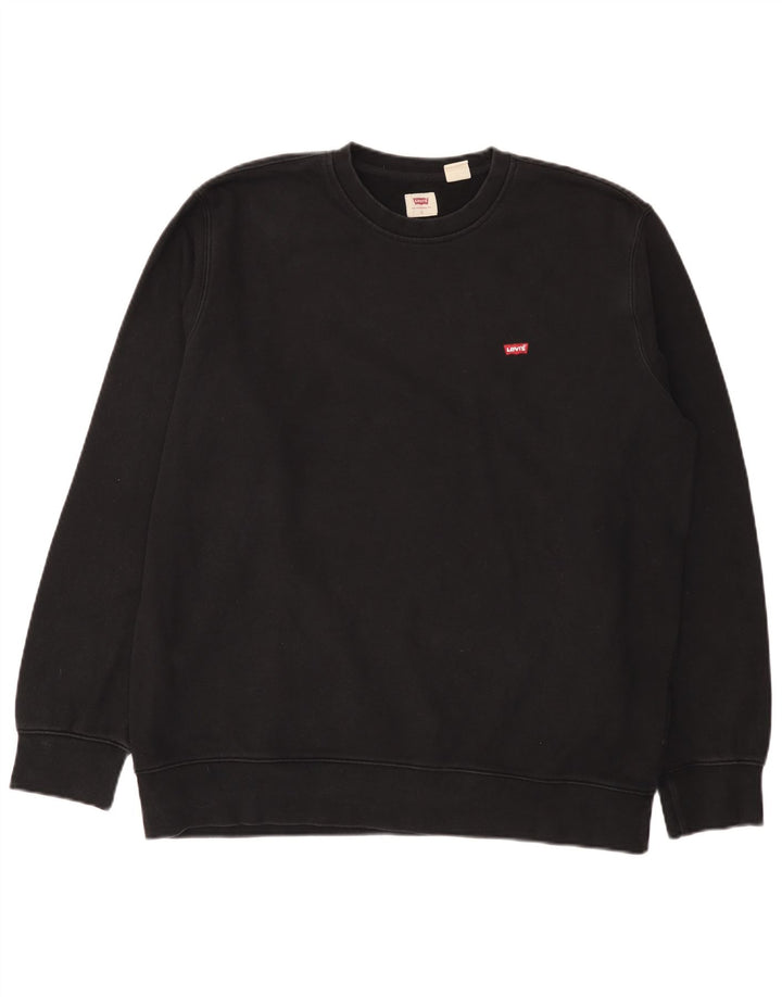 Ανδρικό φούτερ Levi's Standard Fit Jumper μεγάλο μαύρο βαμβακερό