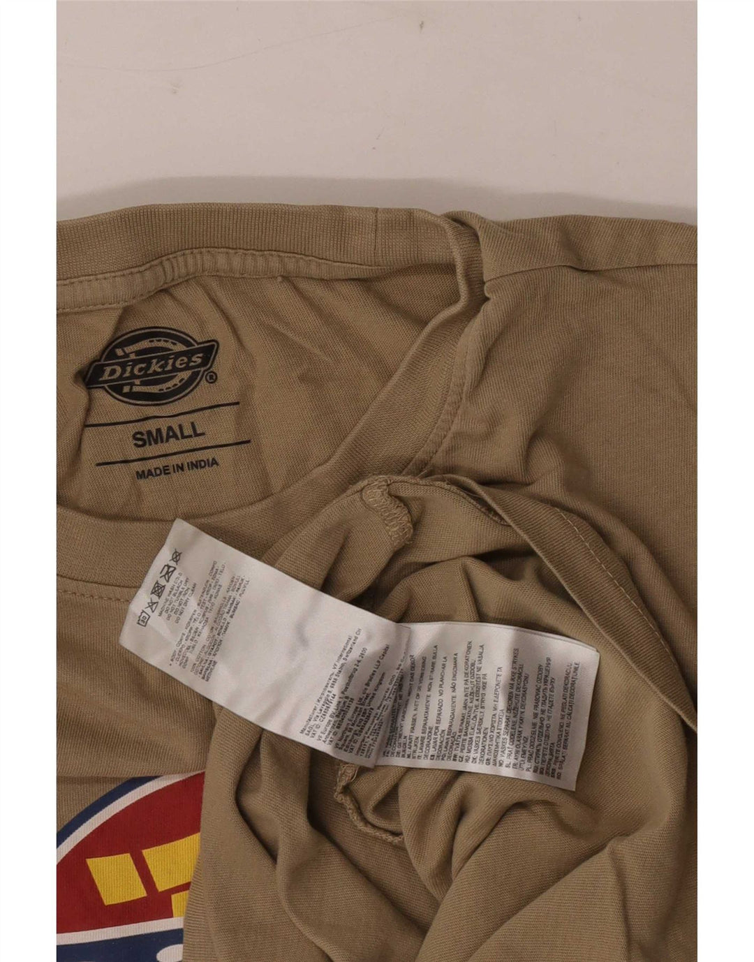 Ανδρικό γραφικό μπλουζάκι Dickies Μικρό βαμβακερό μπεζ