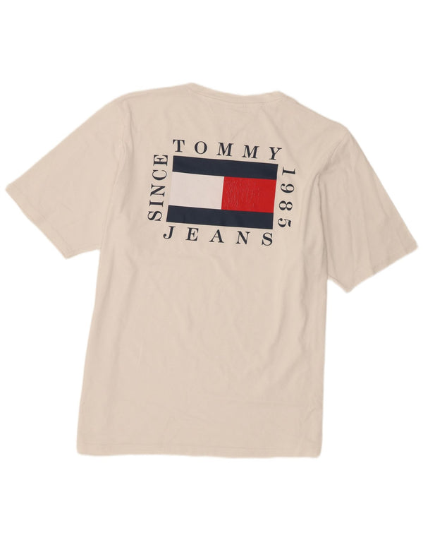 Tommy Hilfiger Ανδρικό γραφικό T-Shirt Top 3XL Λευκό βαμβακερό