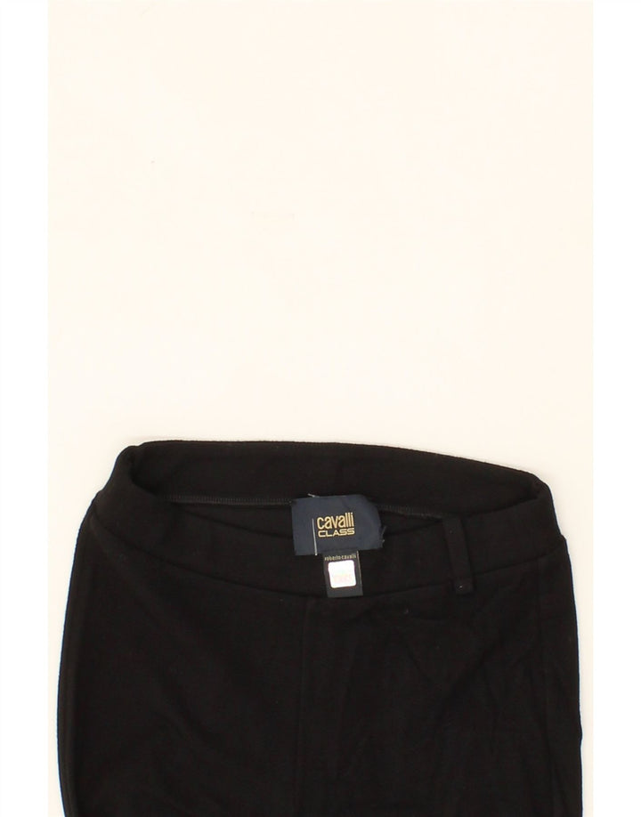 JUST CAVALLI Womens Leggings UK 2 2XS Black Vintage Just Cavalli and Second-Hand Just Cavalli from Messina Hembry 