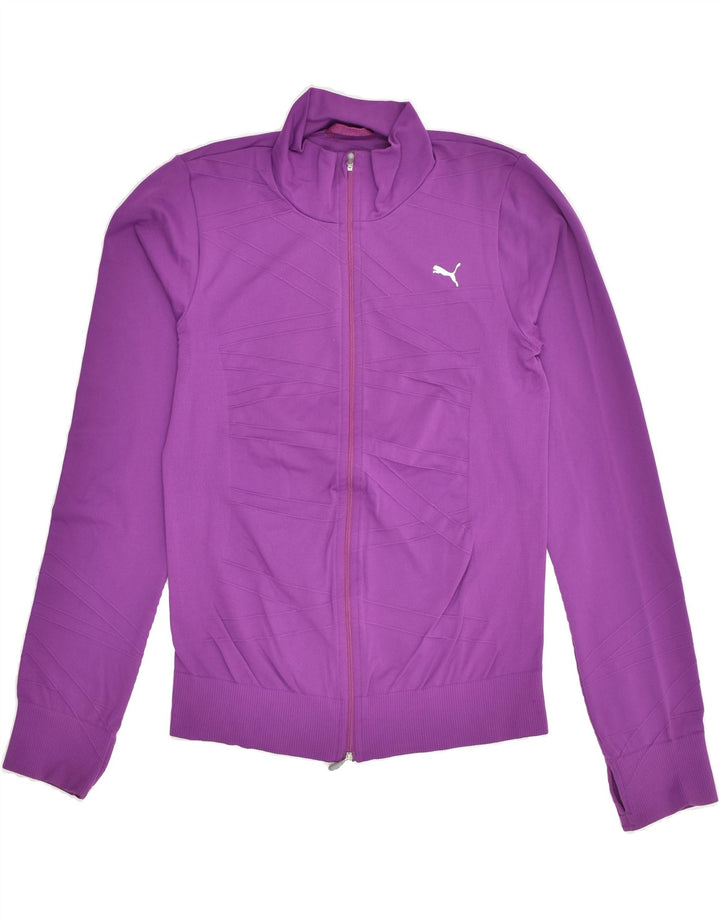 PUMA Womens Tracksuit Top Jacket UK 14 Medium  Purple | Vintage Puma | Thrift | Second-Hand Puma | Used Clothing | Messina Hembry 