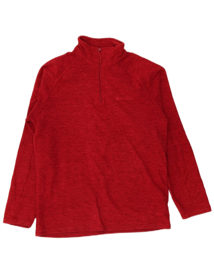 Ανδρική αποθήκη Mountain Warehouse με φερμουάρ Fleece Jumper Μεσαίου Κόκκινου Πολυεστέρα