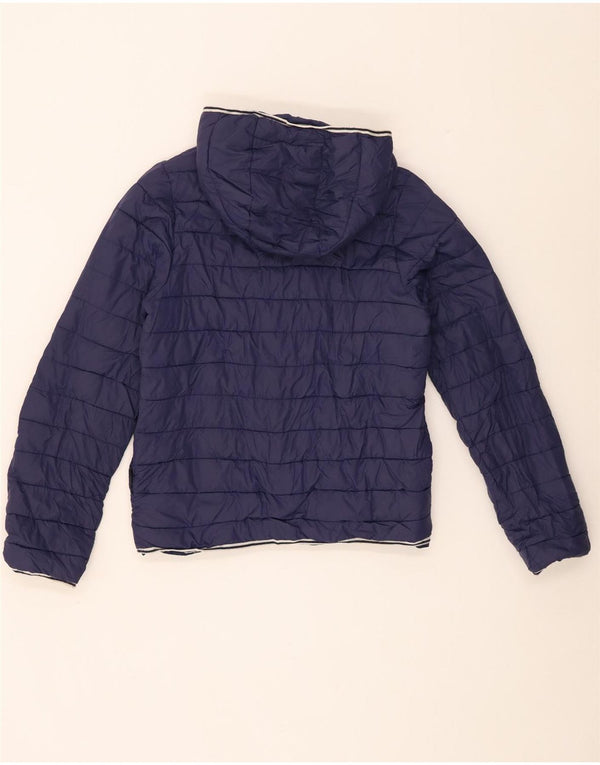 Timberland Girls Hooded Jacket 13-14 Years Small Navy Blue Polyamide