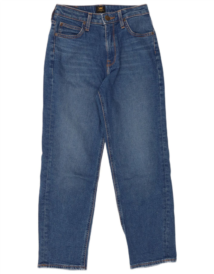 LEE Womens Carol Straight Jeans W25 L25 Blue Cotton