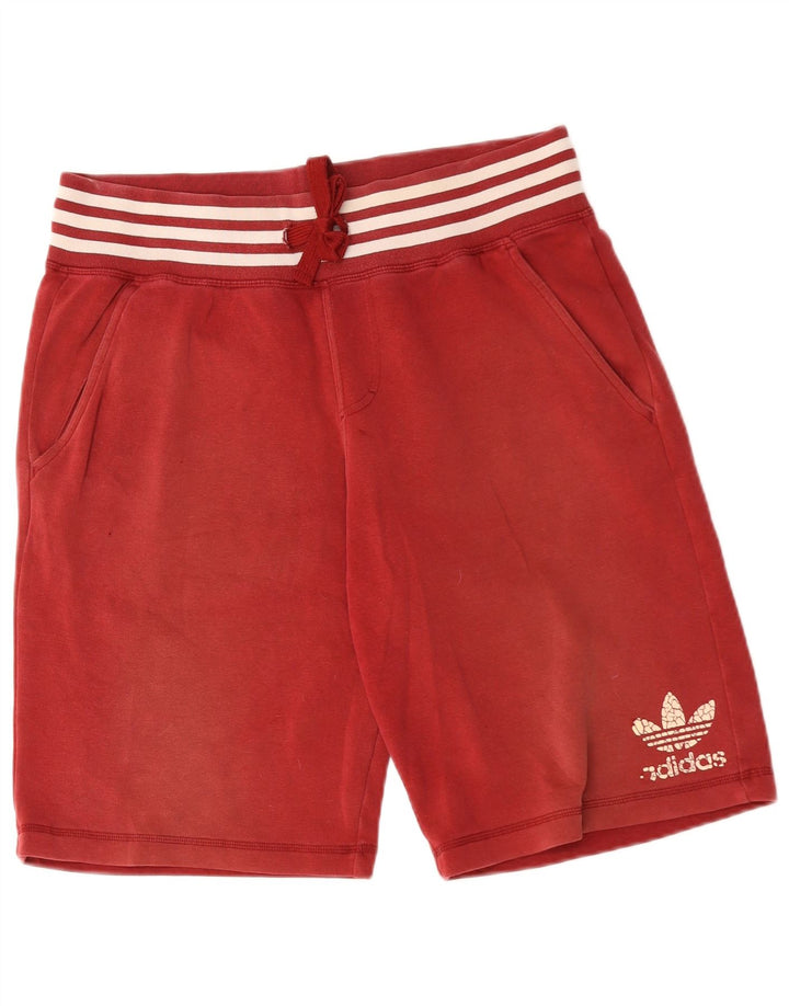 Ανδρικό αθλητικό σορτς ADIDAS μεσαίο κόκκινο βαμβακερό