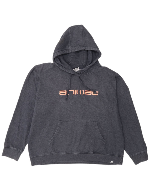 Γυναικείο Animal Graphic Hoodie Jumper UK 16 Large Navy Blue από βαμβάκι