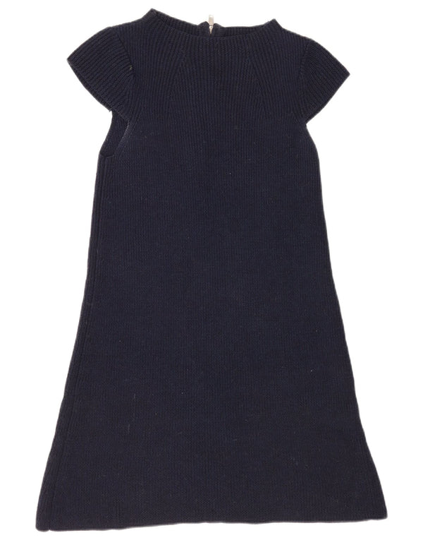 Γυναικείο κοντομάνικο φόρεμα Cos UK 8 Small Navy Blue Wool