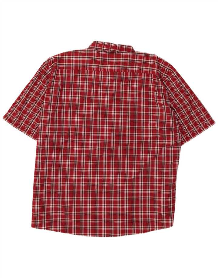 Ανδρικό κοντομάνικο πουκάμισο Wrangler 3XL Red Check Cotton