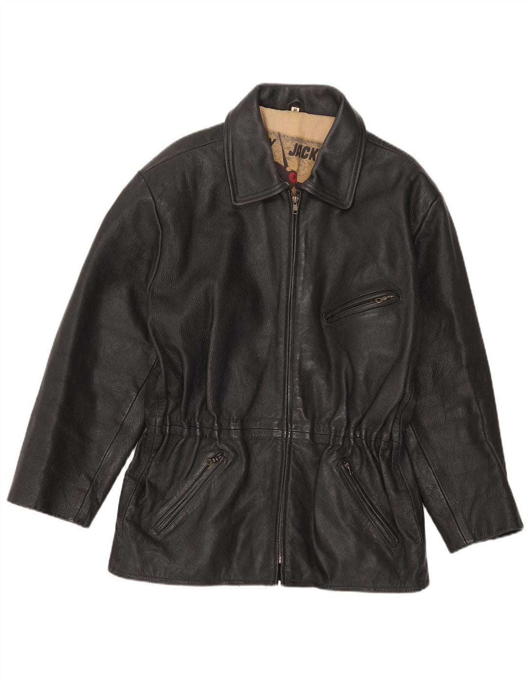 Fly Γυναικείο Δερμάτινο Μπουφάν UK 14 Medium Black Leather