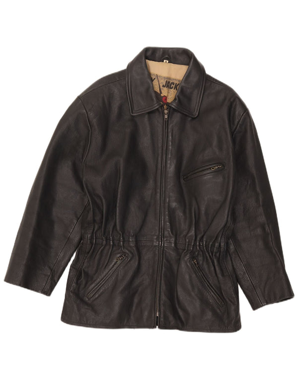 Fly Γυναικείο Δερμάτινο Μπουφάν UK 14 Medium Black Leather