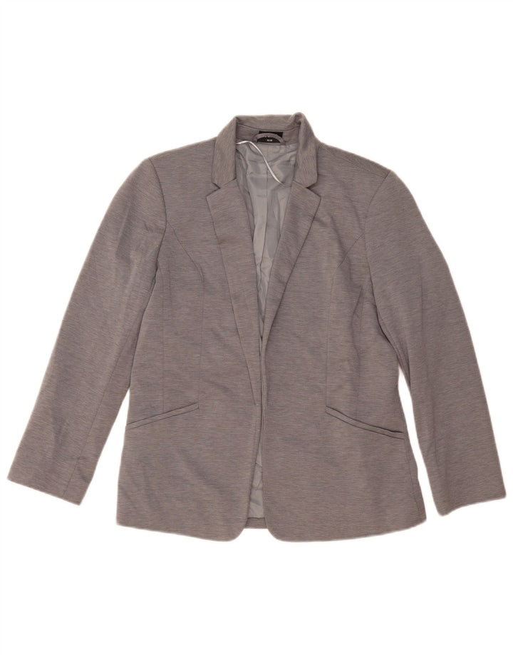 Oasis Γυναικείο Open Blazer Jacket UK 10 Small Grey Pinstripe Polyester