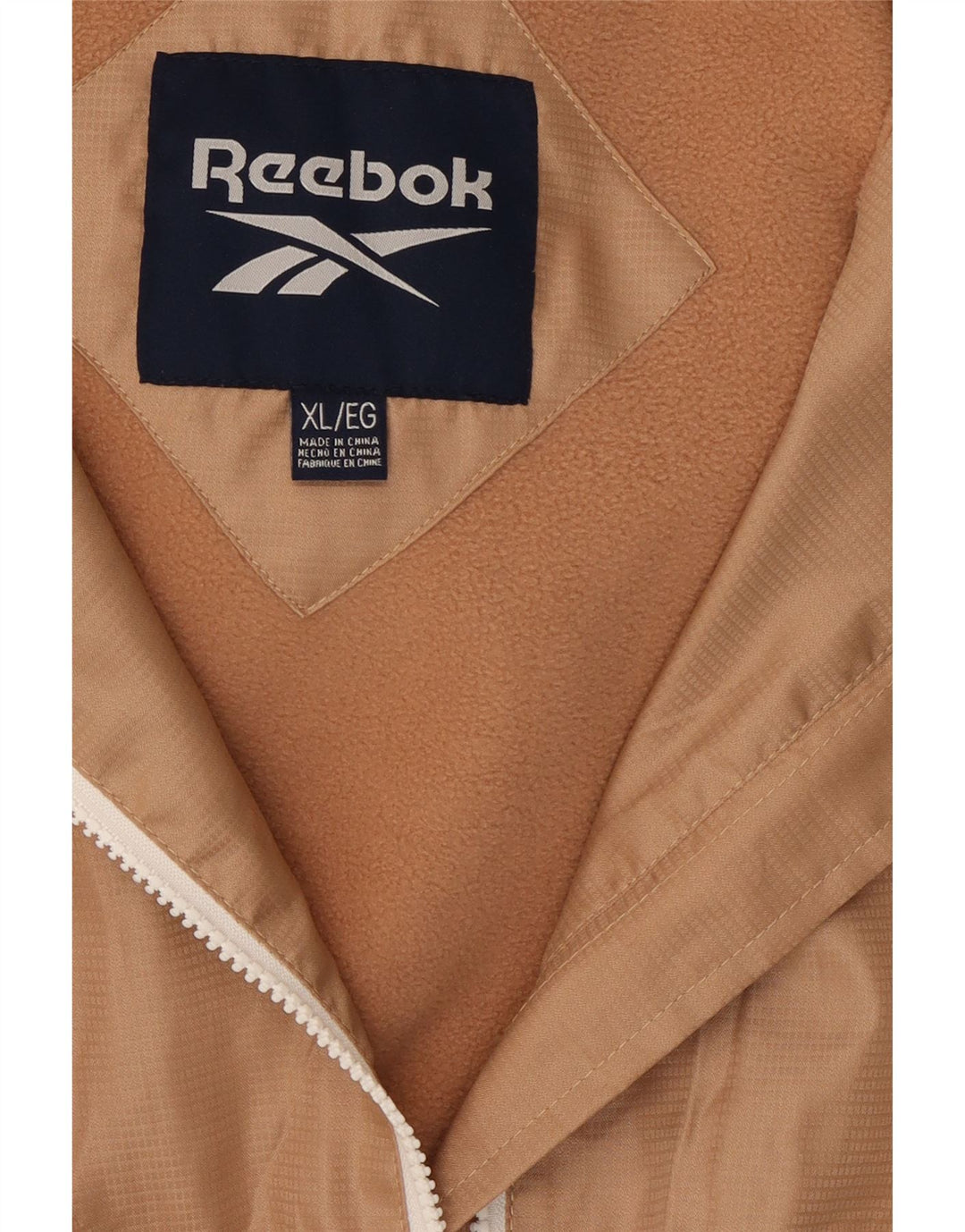 REEBOK Womens Hooded Rain Jacket UK 18 XL Beige Polyester Vintage Reebok and Second-Hand Reebok from Messina Hembry 