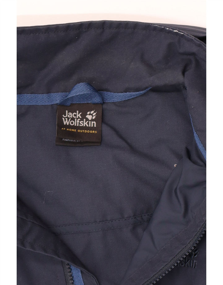 Jack Wolfskin Γυναικείο Μπουφάν με κουκούλα αντιανεμικό UK 12 Medium Navy Blue