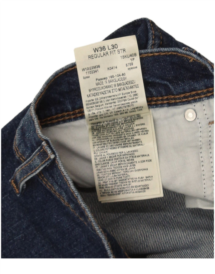Ανδρικό τζιν ίσιο Wrangler Regular Fit W36 L30 Μπλε βαμβακερό