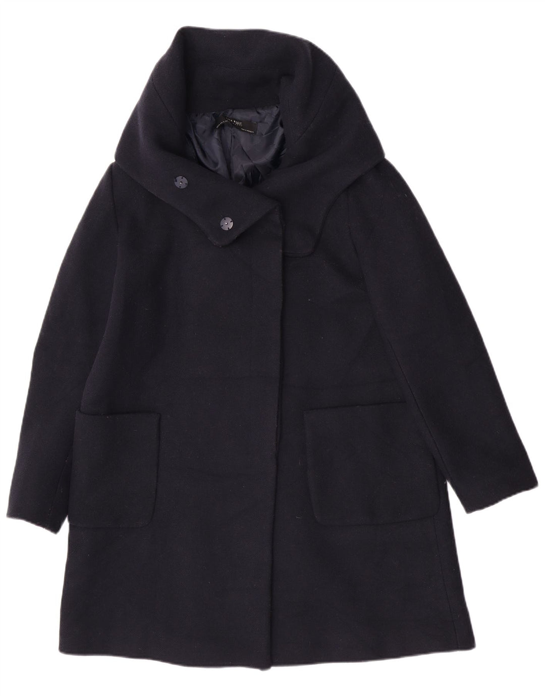 Zara Γυναικείο Πανωφόρι UK 18 XL Navy Blue Acrylic
