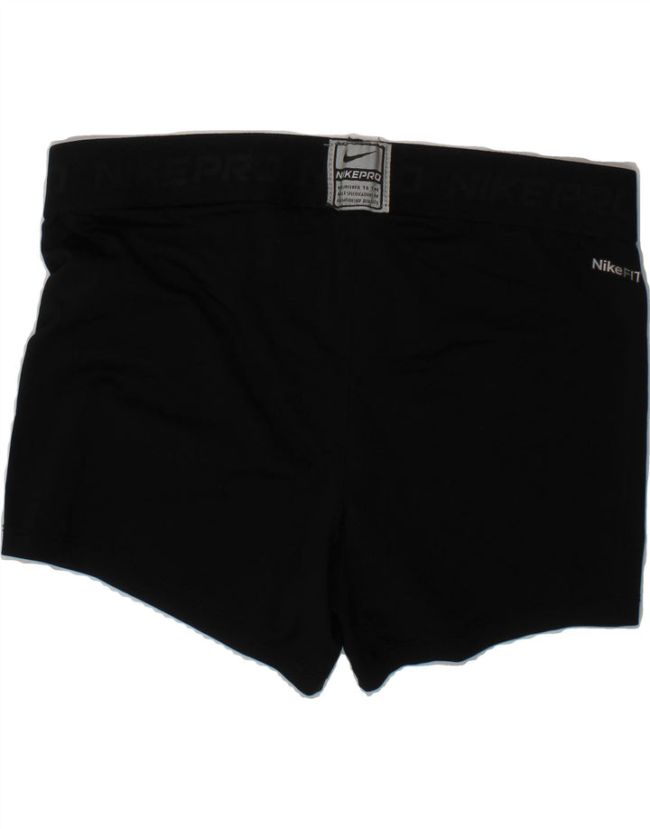 NIKE Womens Sport Shorts US 8/10 Medium  Black Polyester Vintage Nike and Second-Hand Nike from Messina Hembry 