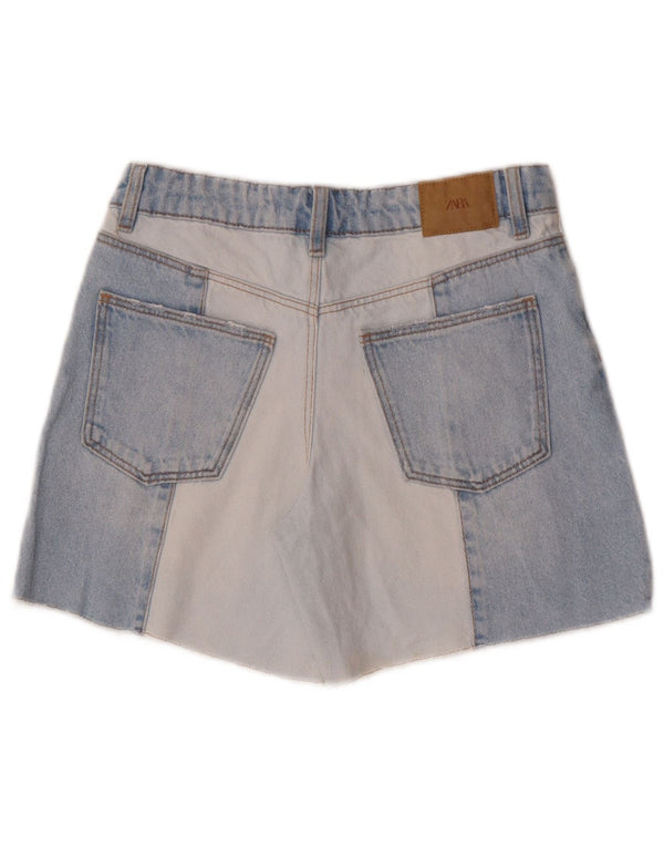 Zara Girls τζιν σορτς 11-12 ετών W26 μπλε χρώματος βαμβακερό