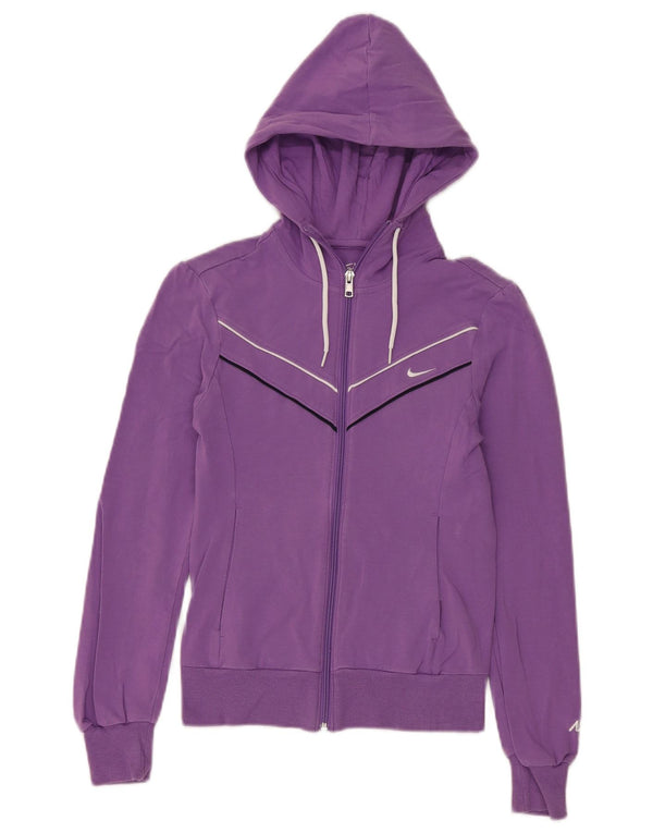 Γυναικείο πουλόβερ Nike με φερμουάρ UK 4/6 XS Μωβ βαμβακερό