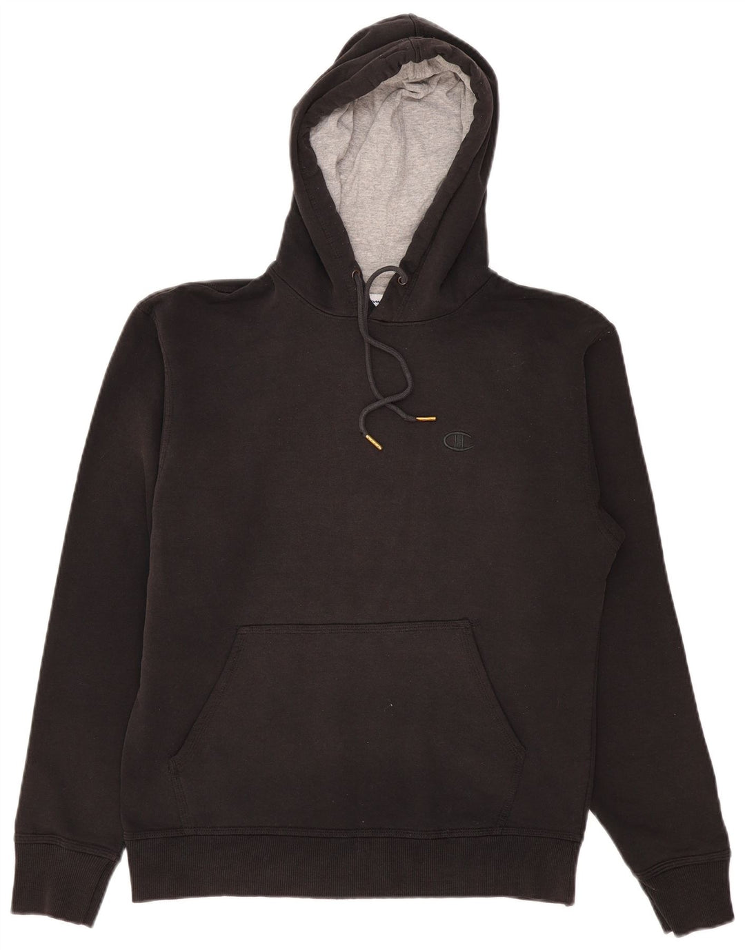 Champion Mens Hoodie Jumper Μεσαίο μαύρο βαμβακερό