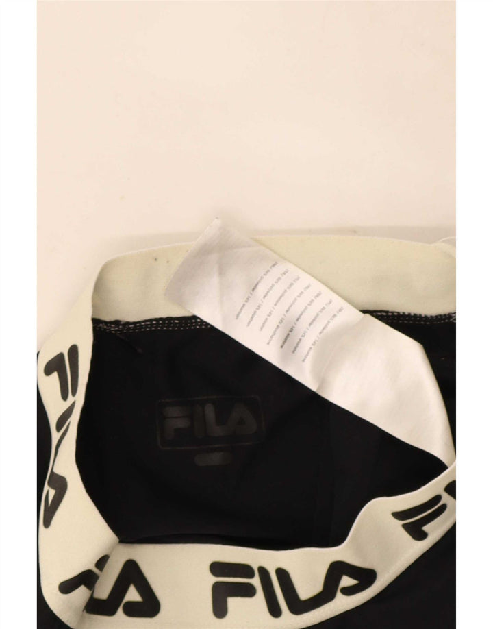 Fila Γυναικείο Γραφικό Κολάν UK 4 XS Μαύρο Colourblock Πολυεστέρας