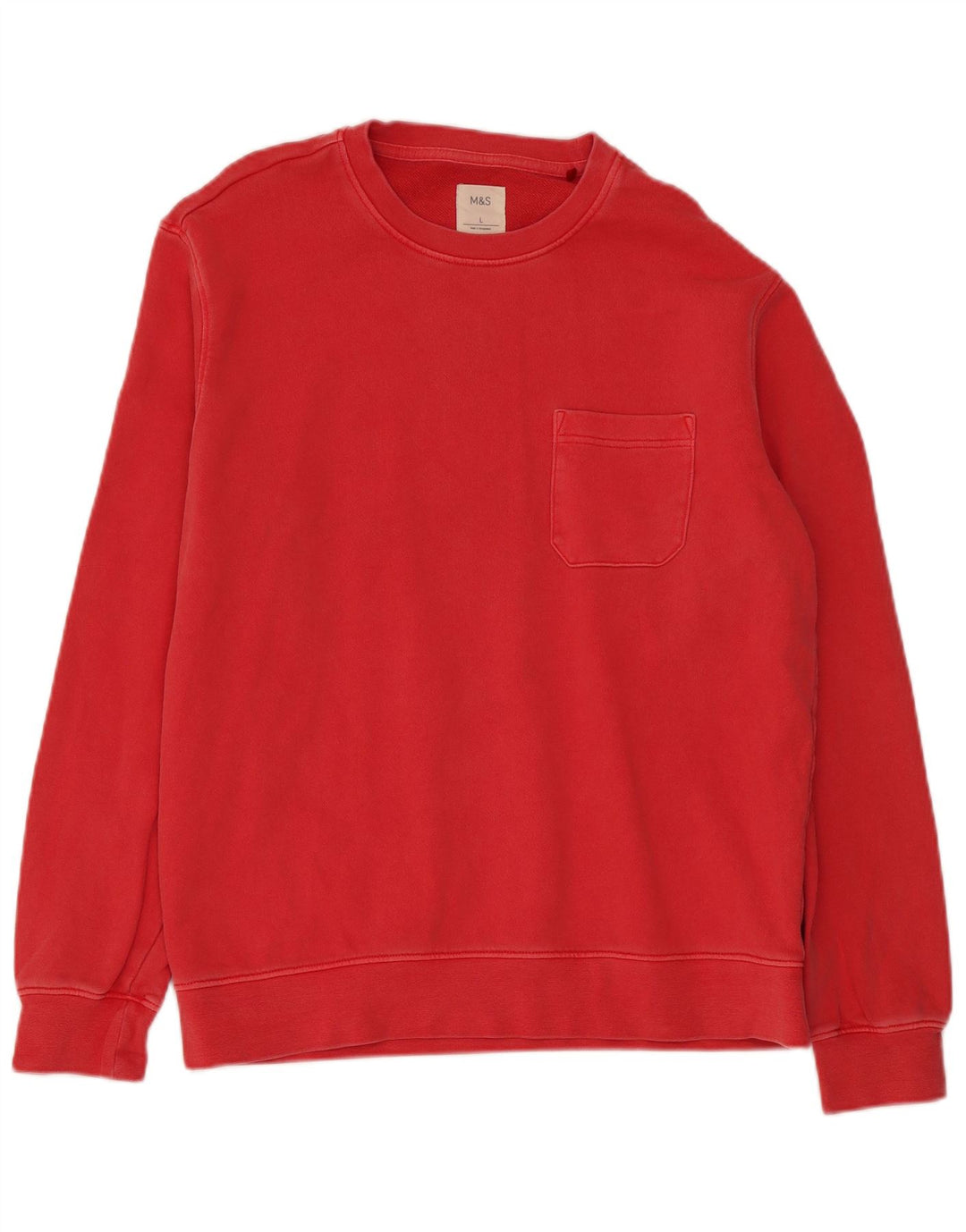 Ανδρικό φούτερ Marks & Spencer Jumper μεγάλο κόκκινο βαμβακερό