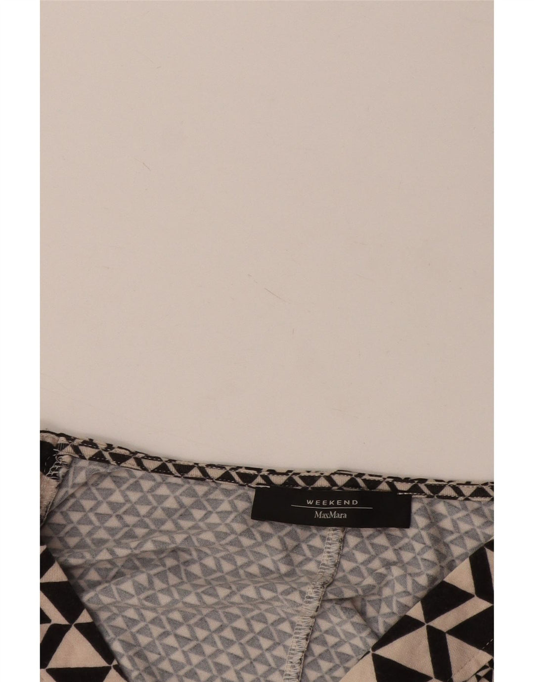 Max Mara Γυναικεία Μπλούζα Weekend Top UK 14 Large Black Geometric
