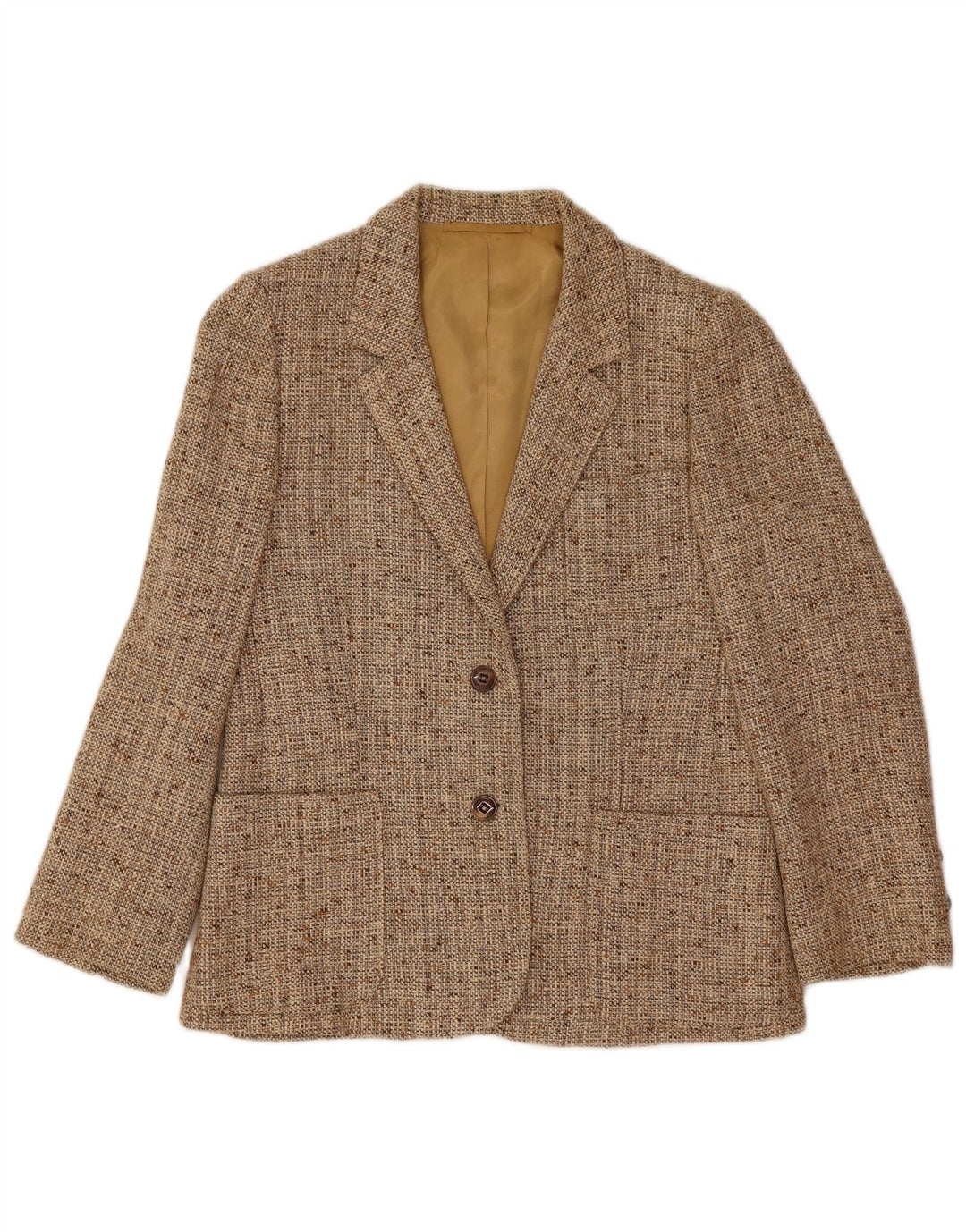 Vintage γυναικείο σακάκι με 2 κουμπιά σακάκι UK 10 Small Beige Flecked