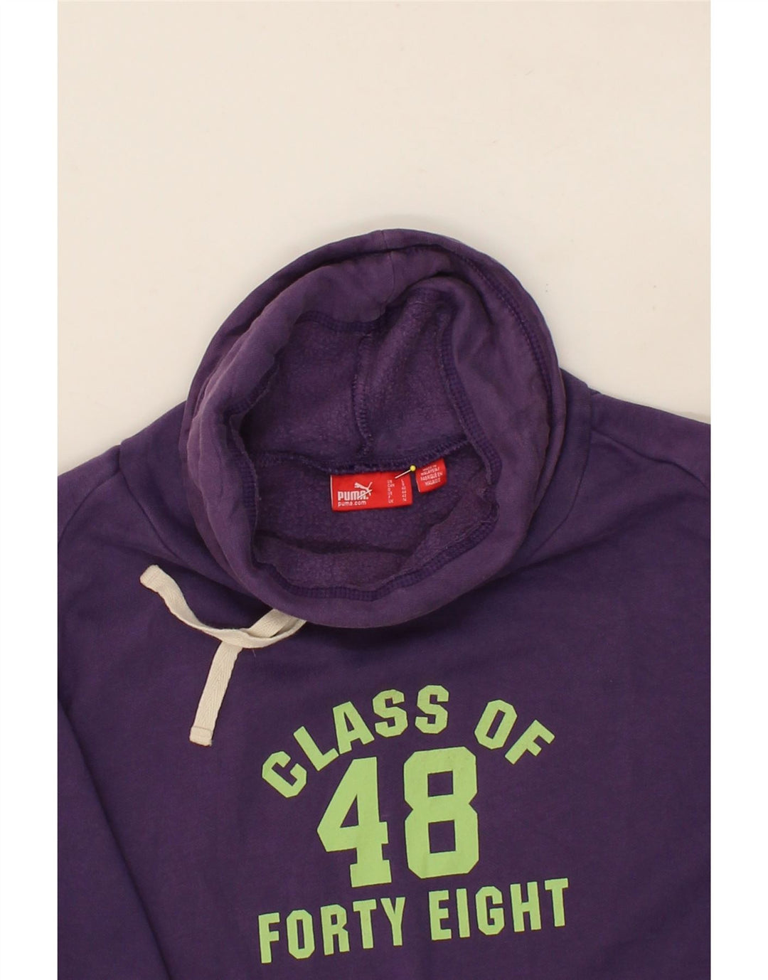 PUMA Womens Graphic Sweatshirt Jumper UK 14 Medium  Purple Cotton Vintage Puma and Second-Hand Puma from Messina Hembry 