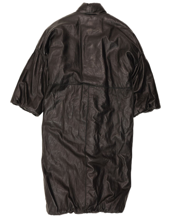 Γυναικείο Garage 3/4 μανίκι Δερμάτινο παλτό UK 18 XL Μαύρο