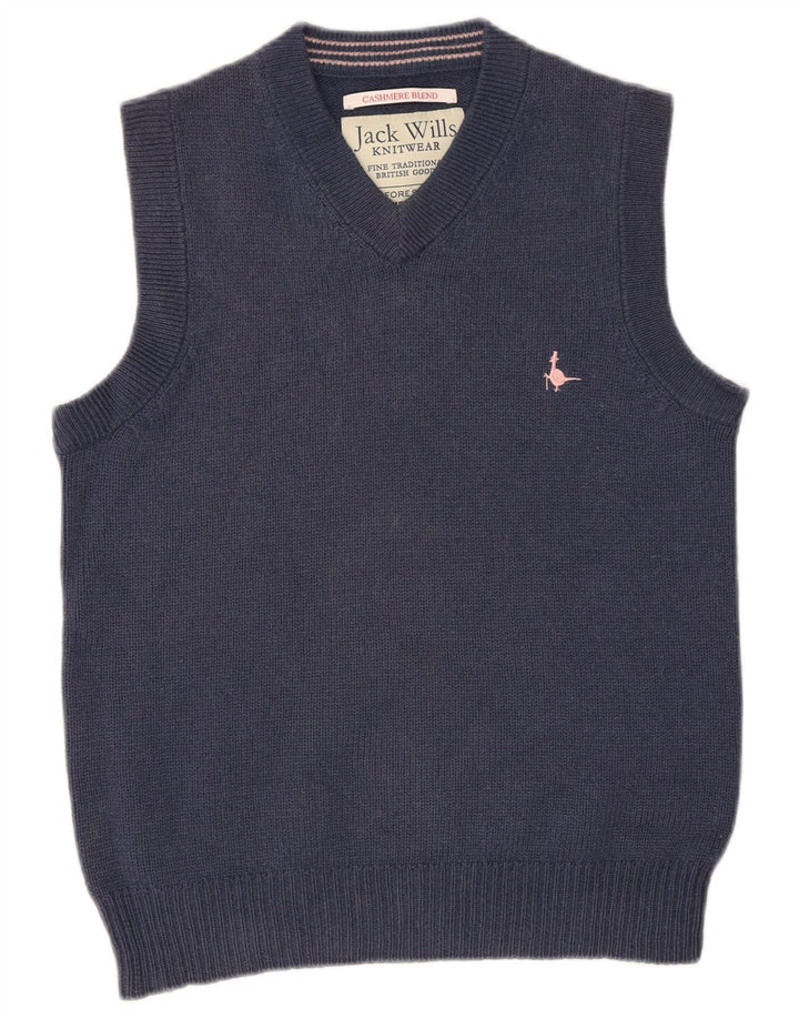 JACK WILLS Ανδρικό γιλέκο Tank Top Small Navy Blue Wool