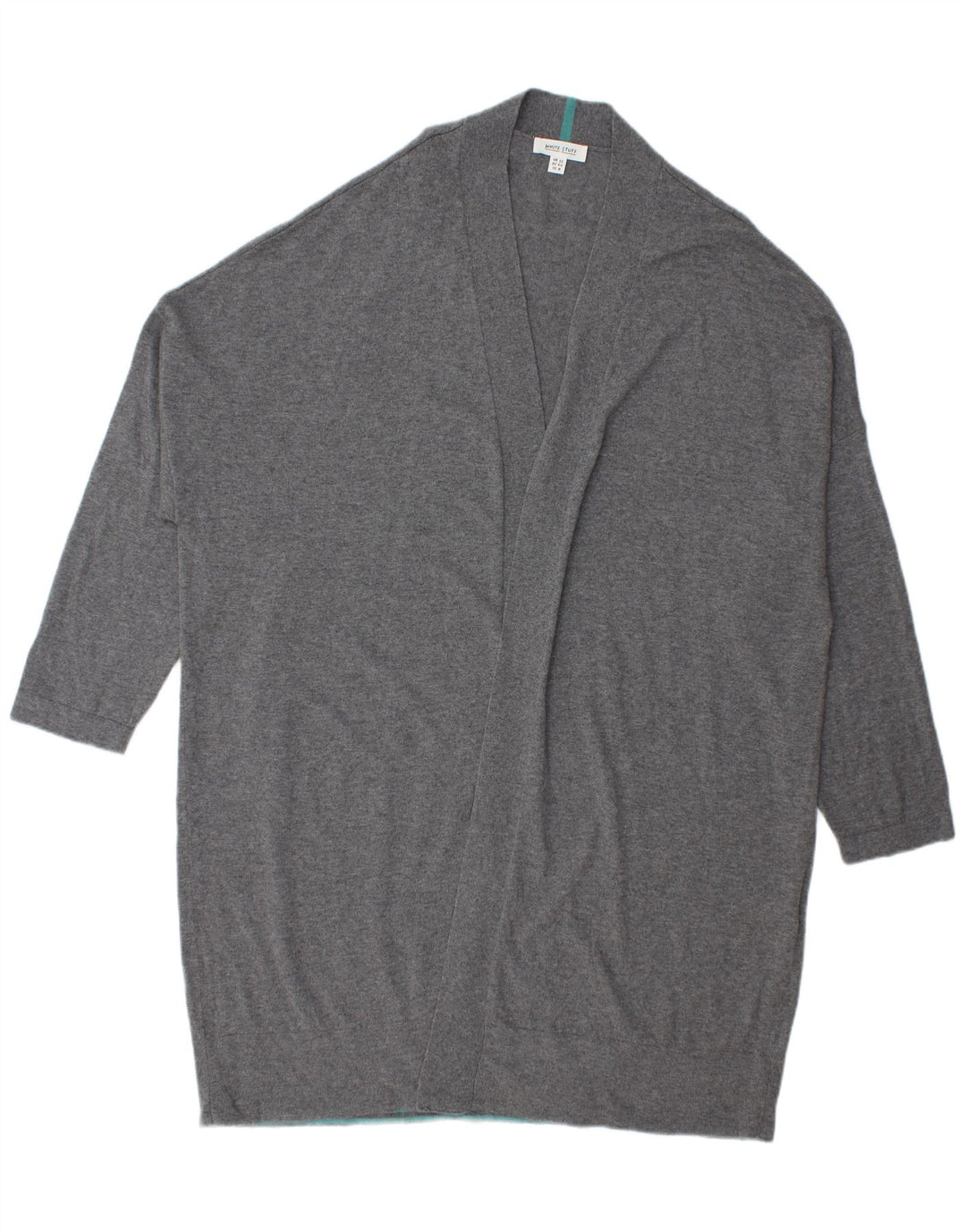 White Stuff Γυναικείο πουλόβερ Longline Cardigan UK 22 2XL Γκρι μαλλί