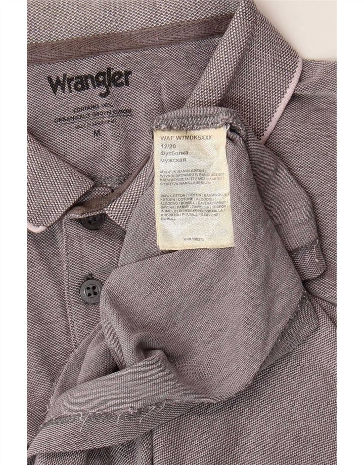 Ανδρικό μπλουζάκι πόλο Wrangler, μεσαίο γκρι βαμβακερό