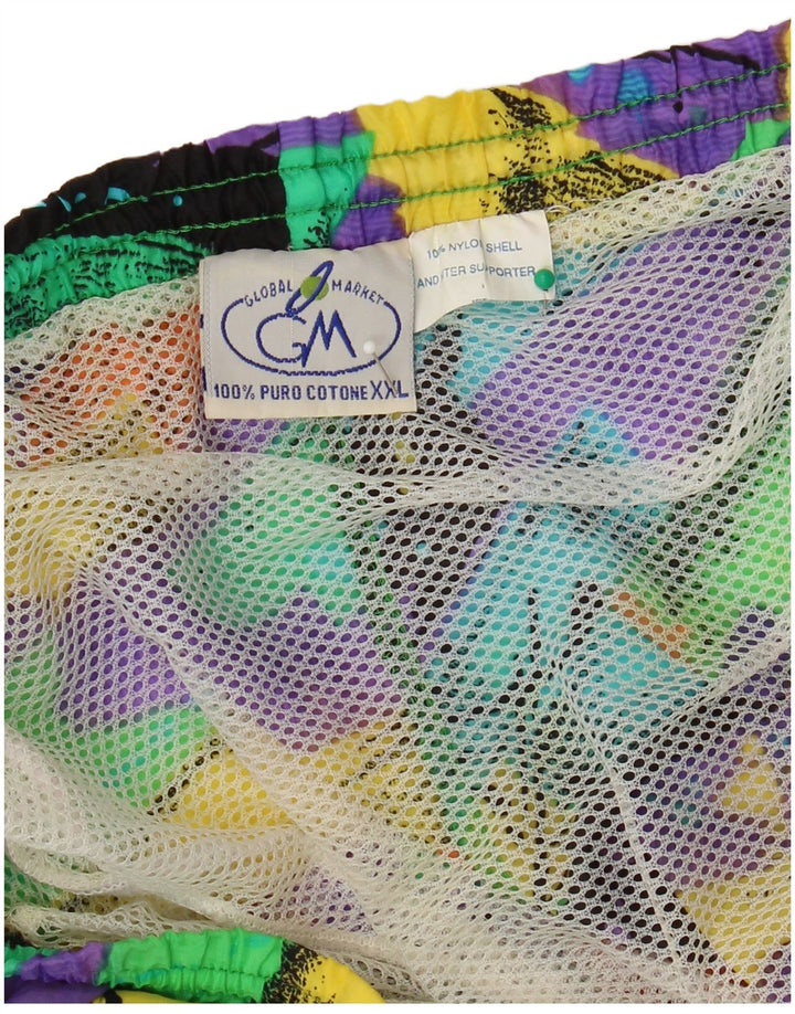 Vintage Ανδρικό Σορτς Μαγιό 2XL Πολύχρωμο Tie Dye Nylon