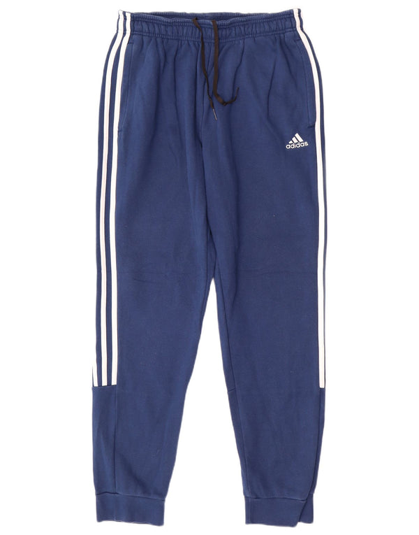 ADIDAS Mens Tracksuit Trousers Joggers Medium  Blue Cotton