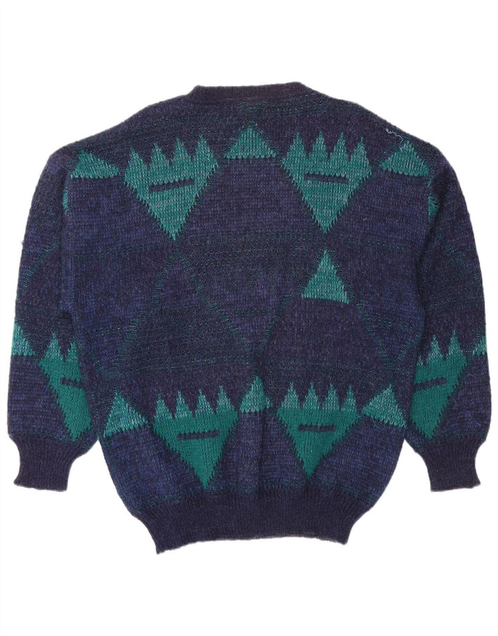 4 CASTELLA Ανδρικό πουλόβερ με λαιμόκαυστο IT 56 XL Navy Blue Geometric